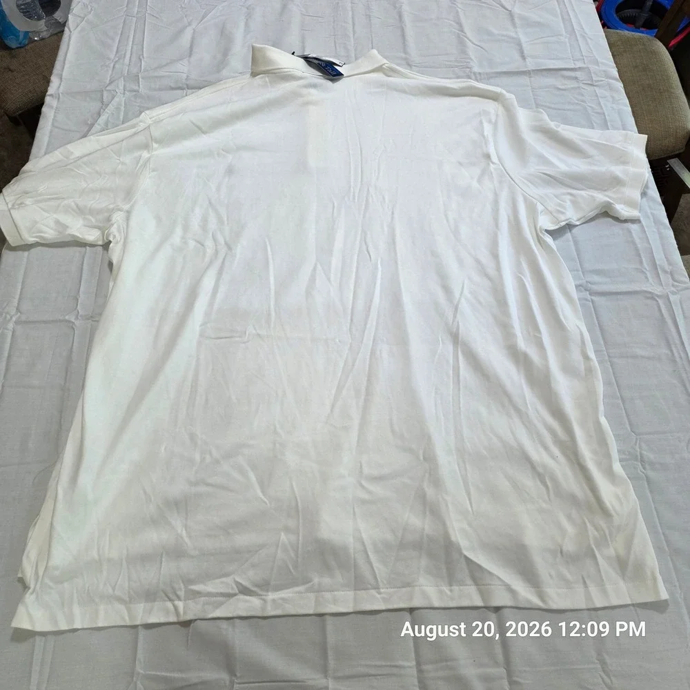 Polo Ralph Lauren Mens 4XB Big White Short Sleeve Cotton Classic Polo Shirt NWT